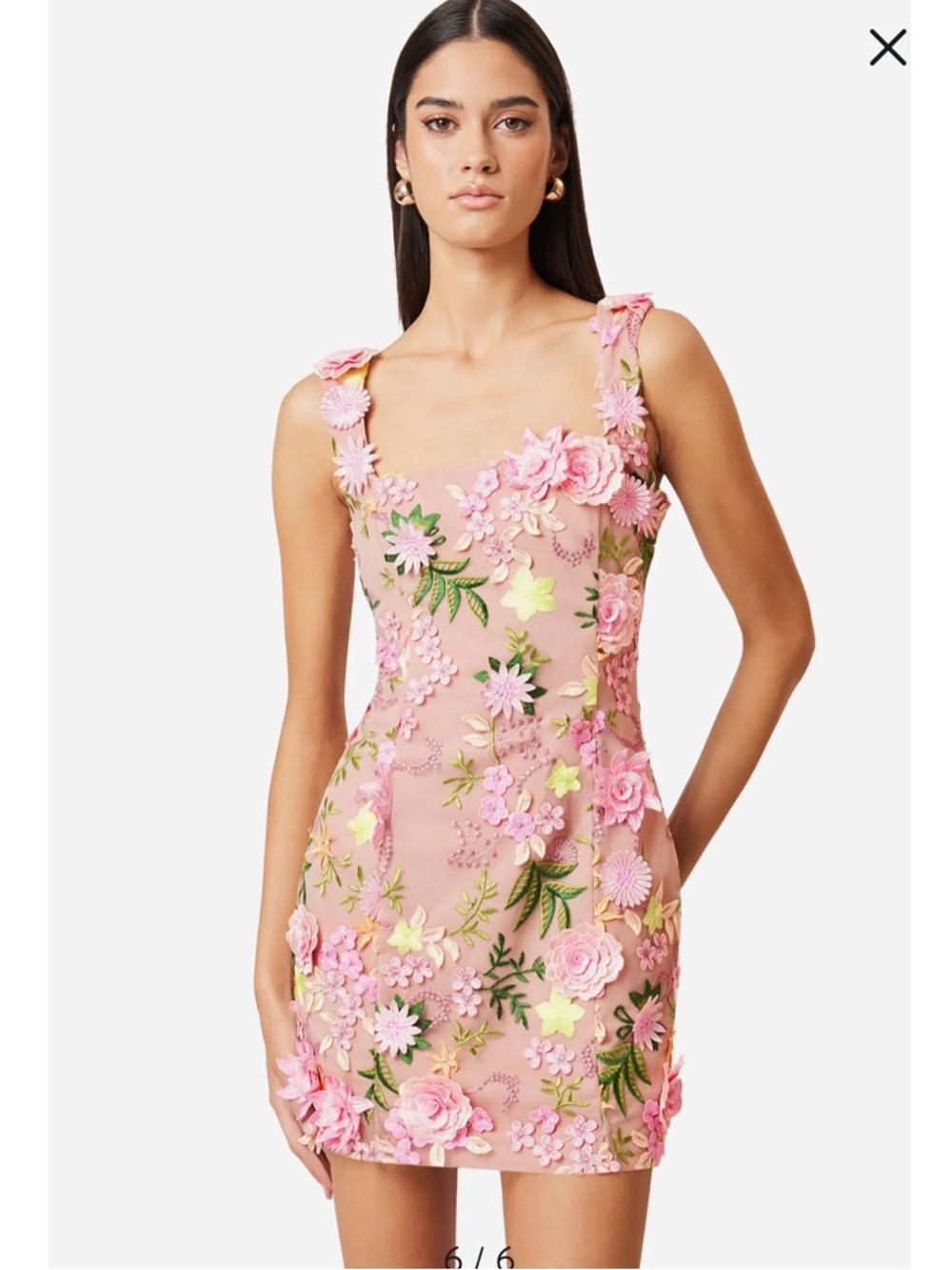 Elliatt Aella Floral Appliqué Cocktail Minidress